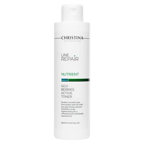Christina Line Repair Nutrient Goji Berries Glycolic Acid Toner for Face | Regeneration, Skin Alignment Facial Toner | Suitable for Acne, Black Spots 300ml