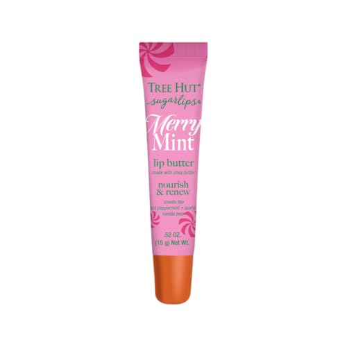 Tree Hut Merry Mint Lip Butter - Hydrating Shea Butter Balm