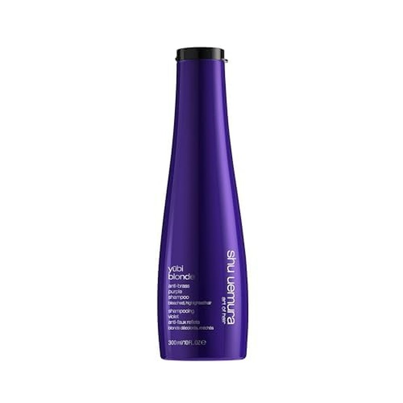 shu uemura art of hair Yubi Blonde Anti-Brass Purple Shampoo - Color-Corrects and Neutralizes Brassiness, Cleanses and Smooths, For Blonde Hair