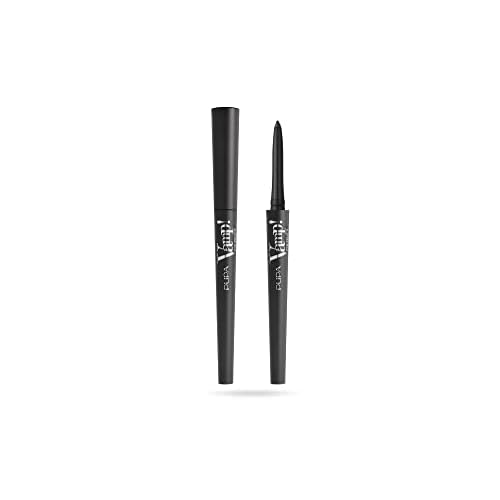 PUPA Milano Vamp! Waterproof Eye Pencil 100 Iconic Black - Rich, Cream Liner Pencil to Make Eyes Pop - Long Lasting, Smudge, Tear, Sweat, and Waterproof Formula - 0.12 oz