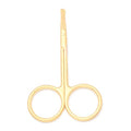 Nose Hair Trimmer Scissors-3.4' Round Tip Scissors For Ear Eyebrow Beard Mustache Trimming - Multi Purpose Round Personal Beauty Hair Care Tool For Men Women And Baby (Golden)