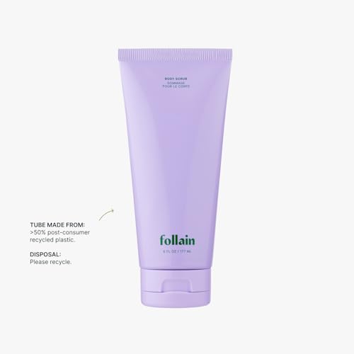 Follain Exfoliating Glycolic + Salicylic Acid Body Scrub for Dull, Dry Skin | Resurfacing AHA + BHA Clay Body Polish for Softer, Smoother Skin - Clean Beauty, Vegan & Cruelty-Free