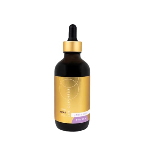 The Glo Haus Acai Berry Oil. 100% Pure Cold Pressed Carrier For Skin & Hair. Natural Antioxidant Suitable for All Skin Types. 2Oz