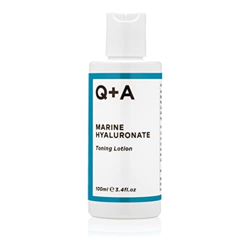 Q+A Marine Hyaluronate Toning Lotion, a Face Toner with Hyaluronic Acid and Marine Actives for Skin Suppleness, 100ml