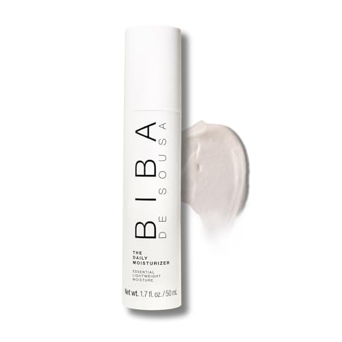 Biba De Sousa The Daily Moisturizer - Essential Hydration for All Skin Types - Non-comedogenic & Light Formula with Squalane & Vitamin C- Safe for Oily & Acne-Prone Skin (1.7 Ounce)