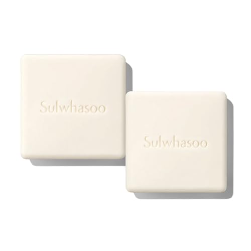 Sulwhasoo Signature Ginseng Facial Soap For All Skin Types - Gentle Facial Bar Soap with Ginseng Flower Extract Removes Oils & Impurities, Moisturizes & Nourishes Skin, Korean Skincare