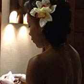 Ivory Cream and Fuchsia Cymbidium Orchid Flower Hair Clip