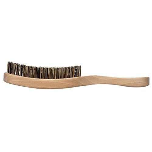 Diane Firm Reinforced Boar and Nylon Bristle Curved Wave Brush for Thick, Coarse, and Textured Hair, Ideal for Forming and Maintaining Wave Styles and Smoothing Longer Hair, Tan