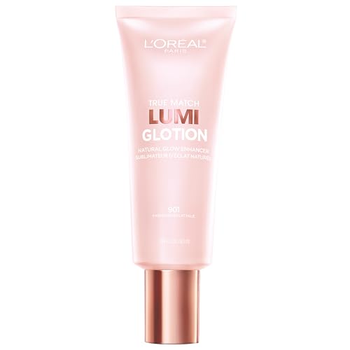 L'Oreal Paris Makeup True Match Lumi Glotion, Natural Glow Enhancer, Illuminator Highlighter, Bronzing Drops For a Sun-Kissed Glow, 901 Fair