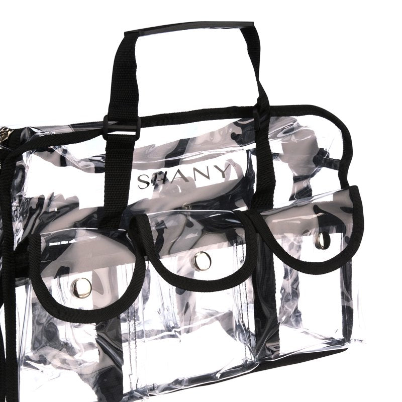 SHANY Clear Makeup Bag with Shoulder Strap, Large Pro MUA