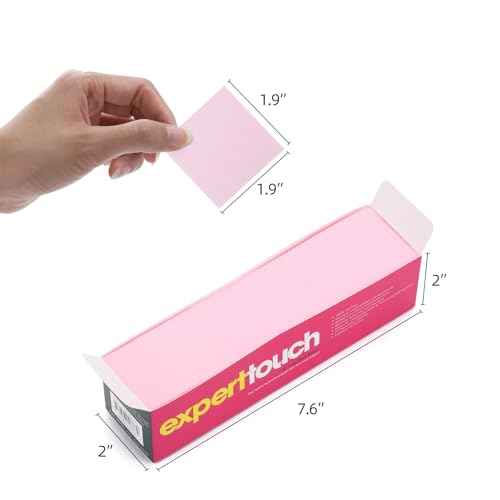 Lint Free Nail Wipes Pink Nail Art Gel Polish Remover Cotton Pads 4 Boxes (1300 Pieces)