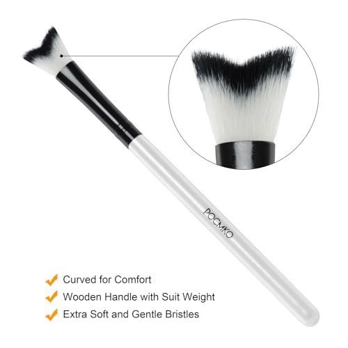 10 PCS Curved Eyelash Cleaning Brushes - Soft Lash Shampoo Brushes