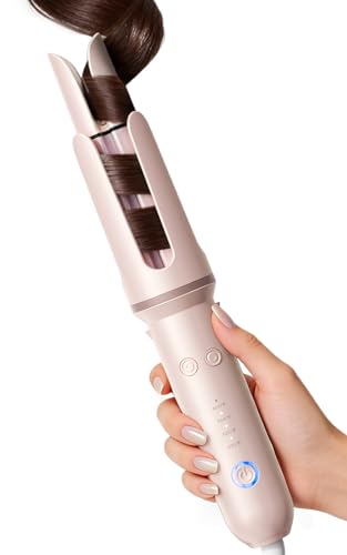 Automatic Curling Iron, 4 Temp, 1.25" Rotating Wand for Beach Waves