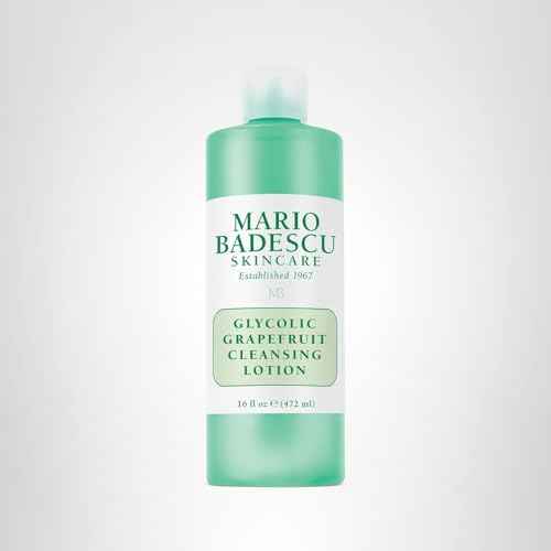 Mario Badescu Glycolic Grapefruit Cleansing Lotion for Combination and Oily Skin | Exfoliating Toner that Deeply Cleans |Formulated with Glycolic Acid & Grapefruit Extract| 16 FL OZ
