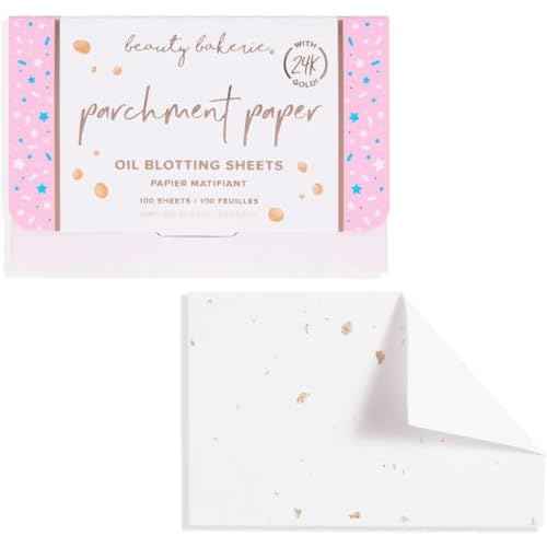 Beauty Bakerie Parchment Paper Oil Blotting Sheets for Face, Makeup Essentials for Oily Skin, Blotting Papers for Face, Oil Control Absorbing Sheets, 100 Sheets