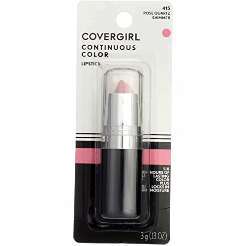 CoverGirl Continuous Color Lipstick, Rose Quartz [415], 0.13 oz (Pack of 4)