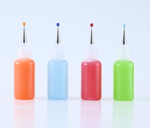 4-Pack 20ml Precision Applicator Bottles with Ultrafine Tips
