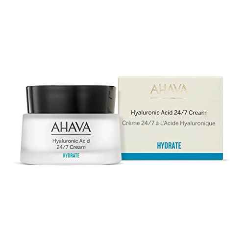 AHAVA Hyaluronic Acid 24/7 Cream - Long-lasting hydration from inside & out, boosts hydration, softening & refining skin's texture, long-term wrinkle prevention, with Osmoter, ATPeptides, 1.7 Fl.Oz