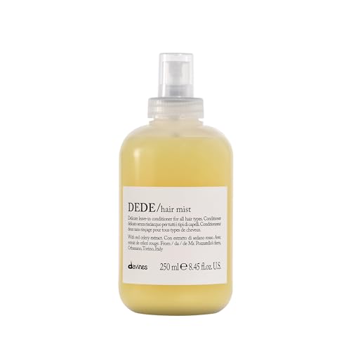 Davines DEDE Hair Mist, Lightweight Leave-In Milk Conditioner for All Hair Types - Frequent Use Spray to Detangle, Moisturize, and Remineralize with Red Celery Extract, Weightless, 8.45 Fl Oz