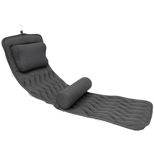 AEROiVi Full Body Bath Pillow with Lumbar Support & 14 Suction Cups