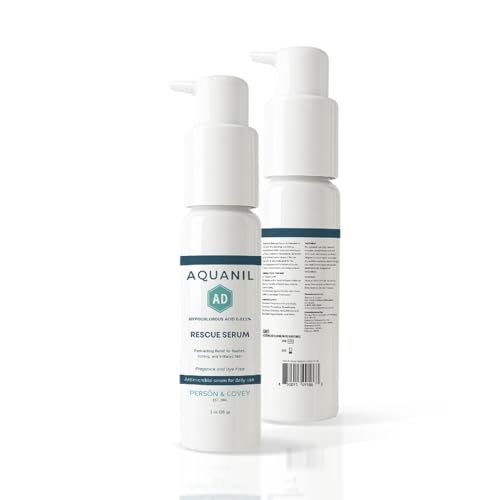 Aquanil AD Rescue Serum ? Hypochlorous Acid 0.011% for Itch & Rash Relief, Soothing Serum for Irritated Skin, Fragrance & Dye Free, Sensitive Skin Safe, Lightweight & Fast Absorbing, 1 oz