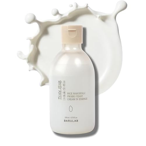 Barulab Rice Cream Milky Skin Essence Toner for Glowing Dewy Skin ? Hydrating Korean Skincare with Rice Extract, Niacinamide, Ceramides, Panthenol, Lactobacillus Cruelty-Free 6.7 Fl Oz