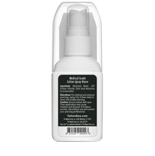 Tattoo Goo Saline Spray for Piercings & Tattoos 2 oz