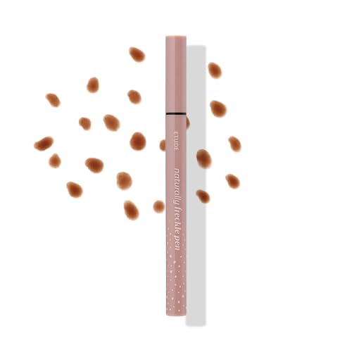 ETUDE Naturally Freckle Pen (light brown), Natural Looking Faux Freckles, Waterproof, Easy Control Sponge Tip, Multi use for Brow Hair Strokes and Lip Liner (0.5g)