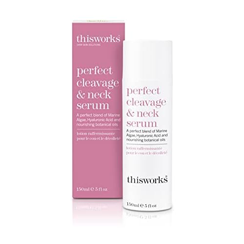 THISWORKS Perfect Cleavage & Neck Serum with Marine Algae & Hyaluronic Acid ? Neck Cream Firms & Hydrates ? 5 fl oz