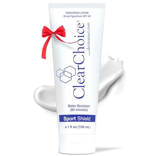 Clear Choice Sunscreen for Face SPF 45, Oil Free Sunblock & Light Moisturizer with Zinc Oxide, Reef-Safe, Broad Spectrum, Water-Resistant, No White Cast, Light Moisturizer, 4oz