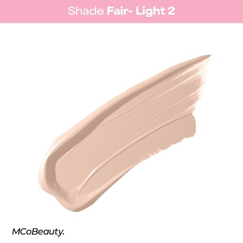 MCoBeauty - Brighten & Perfect Cream Concealer - 2 Light Fair - Hydrating Corrector Medium Coverage Blemish & Under Eye Concealer - With Vitamin E, Hyaluronic Acid & Aloe Vera