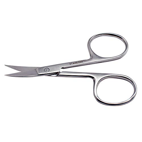 All Purpose Curved Eyebrow Scissors - Mini Grooming, Nail, Lash & Facial Trimming