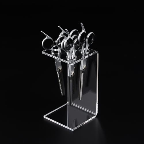 5-Hole Clear Acrylic Scissors Organizer Holder