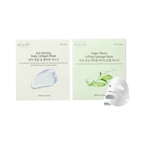 Hydrogel Collagen Korean Face Mask 5+5 EA Luxury Skin Care (AntiWrinkle, Vegan Mucin) (Variety 10)