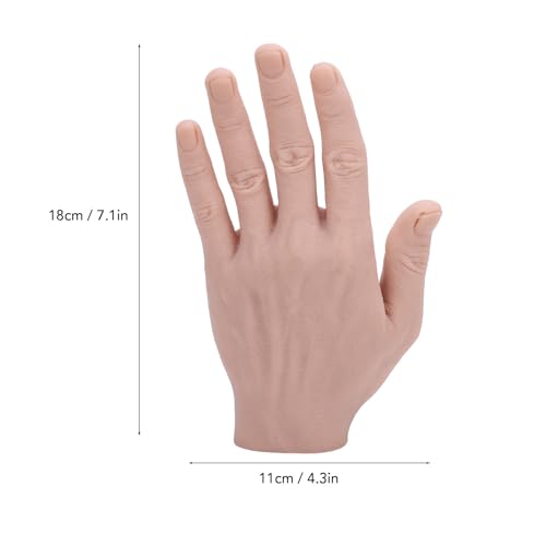 Silicone Male Hand Model, Reusable Silicone Artificial Hand Model for Festival Props Painting Practice, Silicone Tattoo Practice Hand for Experienced Tattoo Artists and Beginners