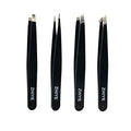 ZHIYE Professional Eyebrow Tweezers, 4 Pcs Stainless Steel Precision