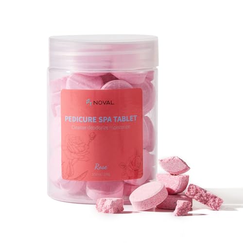 NOVAL Rose Pedicure Spa Tablets - Hydrating Foot Soak for Calluses