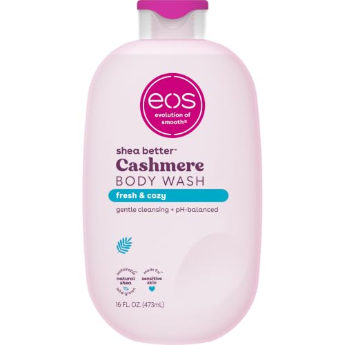 EOS Fresh & Cozy Cashmere Body Wash 16 fl oz - Creamy Gel with Shea Butter