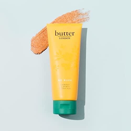 butter LONDON So Buff Hand and Foot Polish with Glycolic Acid, Gently Exfoliates to Remove Dead Skin, Antioxidant-Rich Ingredients, Cruelty, Paraben & Mineral Oil Free