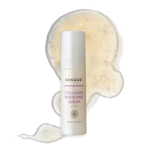Sonage Collagen Boosting Serum: Vegan Anti-Aging Face Serum | Plumps, Smooths, Minimizes Pores, Wrinkles