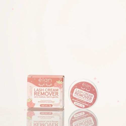 ÉLAN Professional Eyelash Extension Cream Remover - Gentle Adhesive Dissolver, Strawberry