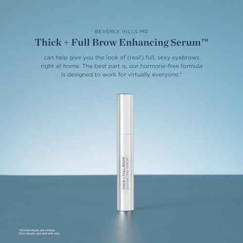 Beverly Hills MD Thick + Full Brow Serum- Enhancing Growth Formula for Visibly Fuller, Thicker Looking Brows- Supports Healthy Keratin Production