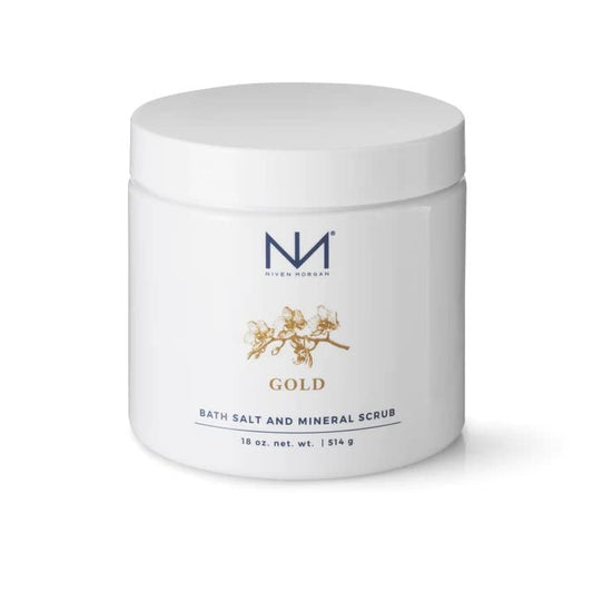 Niven Morgan Gold Bath Salt and Mineral Scrub 18oz. 514g