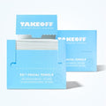 Takeoff Face Towels, 10"¡¿12" XL Face Disposable + Compostable, Ultra Soft Makeup Remover Dry Wipes, Thick Face Towel w/Dual Texture For All Skin Types incl. Sensitive, 50 Count x 2 Pack (100 total)