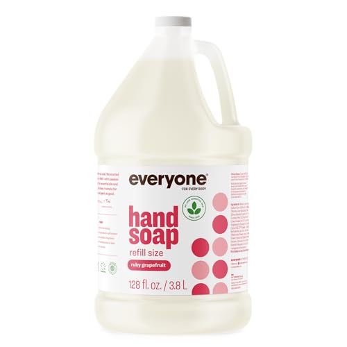 Everyone Liquid Hand Soap Refill, 1 Gallon, Ruby Grapefruit, made with Essential Oils for kitchen and bathroom