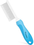 Pet Grooming Comb for Long & Curly Hair - Detangler Brush for Dogs & Cats