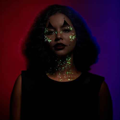 Teenitor 6 Colors Glow in The Dark Glitter Gel, Face Glitter Gel, Body Glitter Hair Glitter for Halloween Makeup UV Black Light Party Cheer Raves Festivals