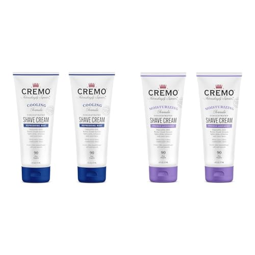 Cremo Barber Grade Cooling Shave Cream, Astonishingly Superior Ultra-Slick Shaving Cream Fights Nick & French Lavender Moisturizing Shave Cream, Astonishingly Superior Shaving Cream For Women