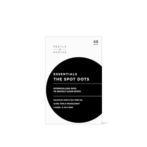 Pestle & Mortar THE SPOT DOTS - Hydrocolloid dots to quickly clear spots. Ultra-thin dots designed for discreet overnight wear, effectively targeting acne breakouts while you sleep.