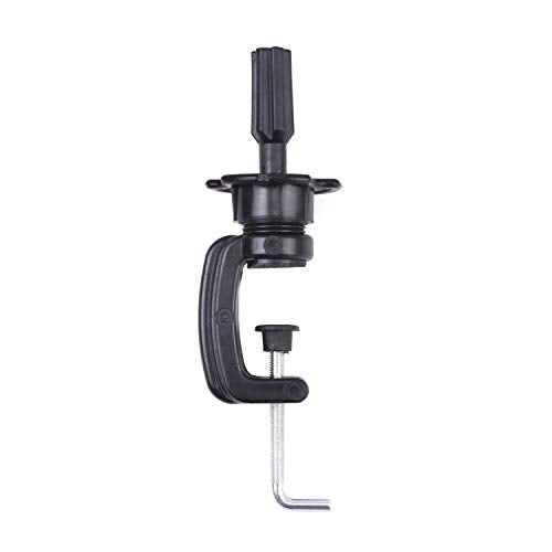 Wig Mannequin Head Stand with Clamp - Black